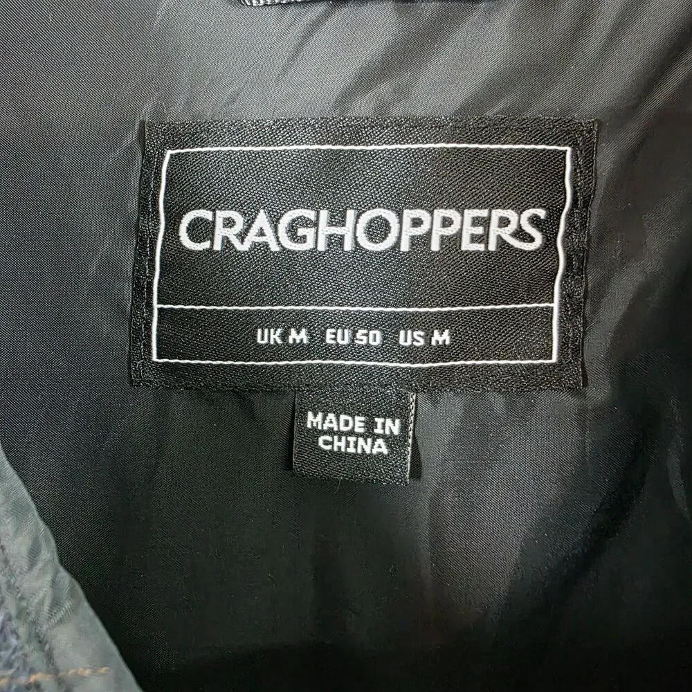 Craghoppers Fleece Jacket Men's Gray Shacket Pockets Shirt Size Medium